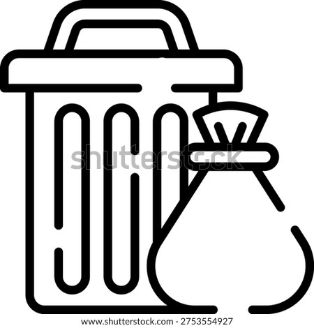 Rounded Stroke Garbage Disposal Icon