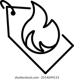 Rounded Stroke Hot Price Icon