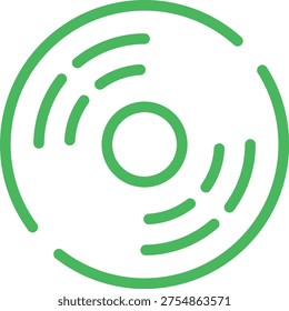 Rounded Stroke Music CD Icon