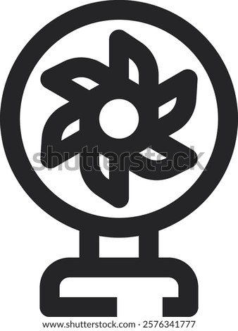 Rounded Stroke Portable Fan Icon