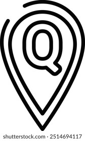 Rounded Stroke Queue Here Icon