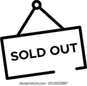 Rounded Stroke Sold Out Icon