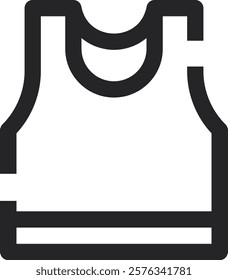 Rounded Stroke Tank Top Icon