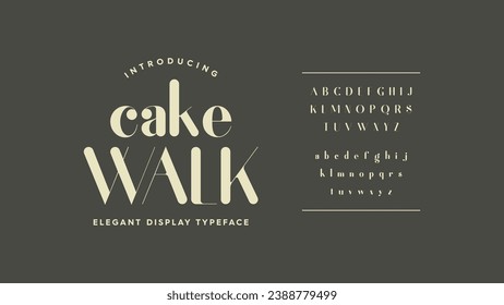 Rounded stylish typography collection. Classic modern alphabet display. Beauty and elegant typeface font design.