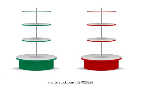 Rounded Supermarket Shelves