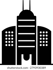 Rounded Top Skyscraper Icon Tall Building Urban Architecture