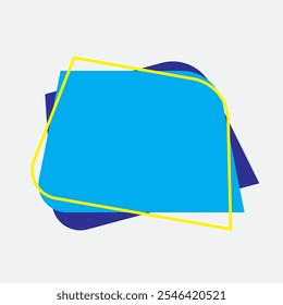 Forma Trapezoide Arredondada para Marca com Cor Azul. Ícone Do Rótulo Do Nono Estilo. Ícone de vetor de alta qualidade. Vetor editável