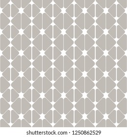 Rounded triangle in mosaic, tile, puzzle, seamless vector background pattern.