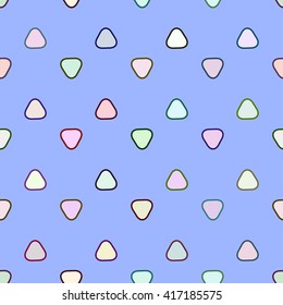 Rounded triangle seamless pattern. Fashion graphic background design. Modern stylish abstract texture. Colorful template for prints, textiles, wrapping, wallpaper, website etc. VECTOR illustration