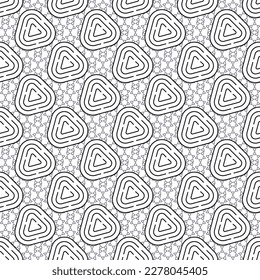 Rounded triangle shape very cute with tiny star background, seamless pattern Background repeating