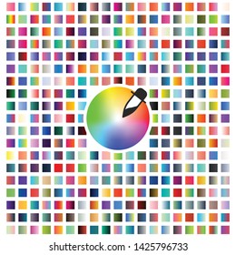 Rounded UI Gradient Color Swatches Vector For Backgrounds