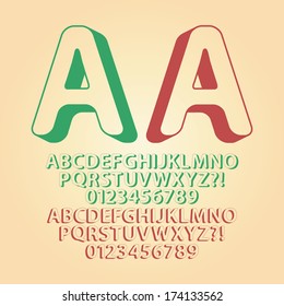 Rounded Upwards Isometric Alphabet and Digit Vector