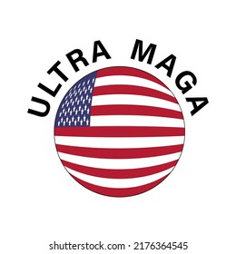 Marca Usa.Maga Diseño De Camiseta En Forma Vectora.