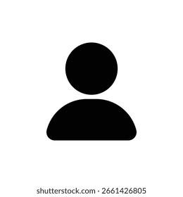 Perfil de usuario redondeado icono elegante símbolo de avatar para interfaces modernas