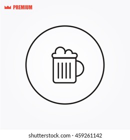 Rounded vector beer icon