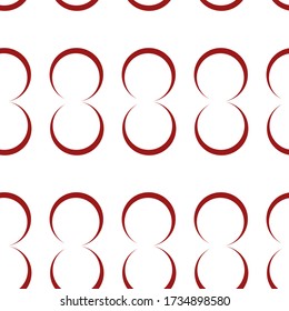 Rounded vector seamless pattern background. Art continuous abstract illustration. Hand drawn abstract art modern