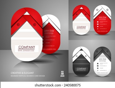 Rounded vertical business card design
