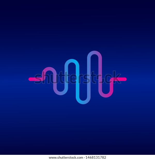 Rounded Wave Line Music Audio Spectrum: vector de stock (libre de ...
