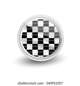 Rounded waving chess flag icon