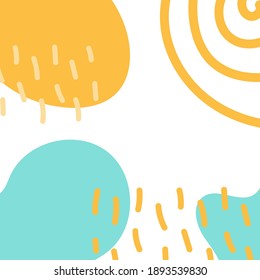 Rounded and wavy shapes background. Abstract wallpaper. Vector illustration, flat design