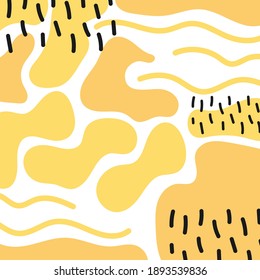 Rounded and wavy shapes background. Abstract wallpaper. Vector illustration, flat design