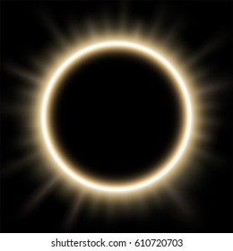 Rounded white light illuminated, Suitable for product advertising, product design, and other. Vector Illustration