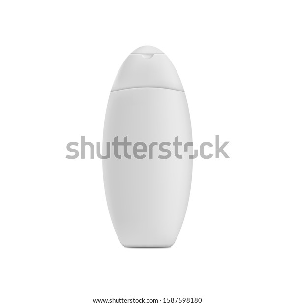 Download Rounded White Shampoo Bottle Mockup Realistic Stock Vector Royalty Free 1587598180