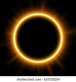 Rounded yellow light illuminated, Suitable for product advertising, product design, and other. Vector Illustration