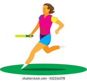 Rounders. Young woman is player