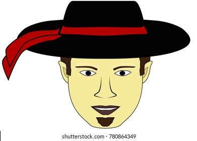 a round-faced smiling man in the hat Matador