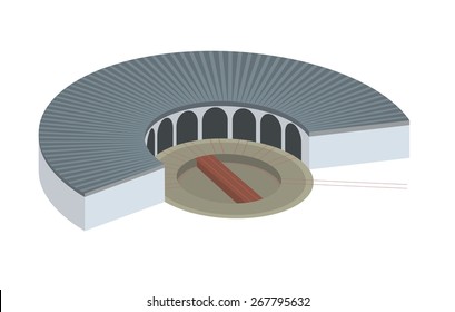 Ilustración simple de Roundhouse
