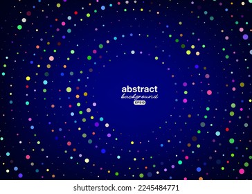 roundle with particle dots polkadots science technology theme background for advertisement banner,brochure,website landingpage, notebook cover vector eps.