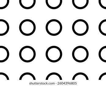 Rounds, circles, dots. Stylish black and white geometry shapes. Fashionable seamless vector pattern for design and decoration 
