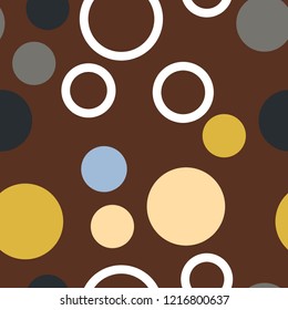 Rounds and circles. Seamless vector EPS 10. Abstract geometric pattern. Multicolor Figures