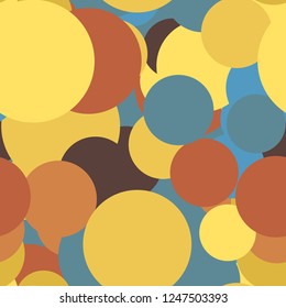 Rounds and circles. Seamless vector EPS 10 pattern with different colorful geometric figures.