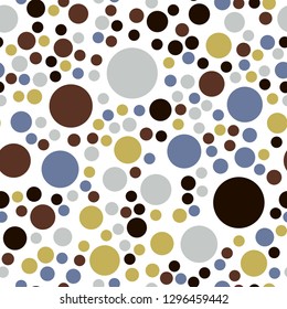 Rounds and circles Seamless vector EPS 10 Abstract geometric pattern. Multicolor Figures. Texture for print and Banner. Flat style
