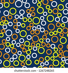 Rounds circles and spheres. Seamless vector EPS 10 pattern. Multicolor Figures. Texture for print and Banner. Flat style
