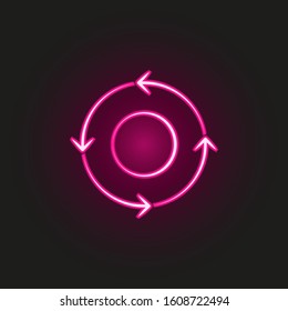 Rounds neon style icon. Simple thin line, outline vector of fitness icons for ui and ux, website or mobile application