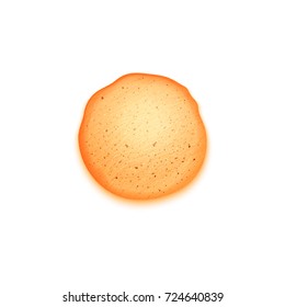 Round-shaped baked realistic looking cookie, tasty and fresh, icon represented on vector illustration isolated on white background