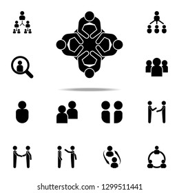 round-table discussion icon. Conversation icons universal set for web and mobile