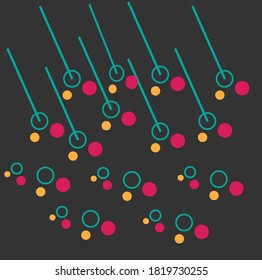 Vector de fondo de forma de meteorito de color de redondeo