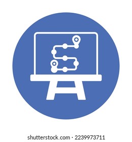 Rout map Vector Icon Fully Editable

