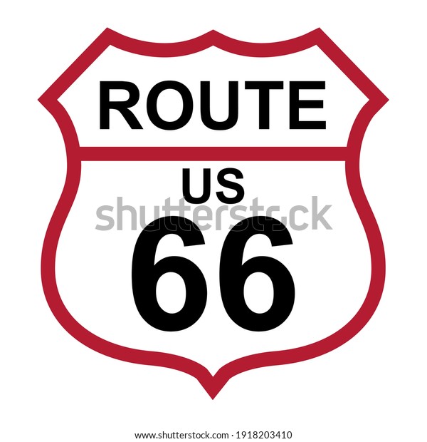 Route 66 classic icon, travel usa\
history highway, america road trip vector background\
.