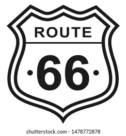 Route 66 Flat Color Illustration On Stock Vector (Royalty Free ...