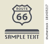 Route 66 icon or sign, vector illustration