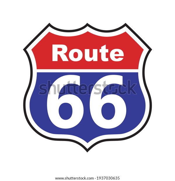 Route 66 icon. Vector\
illustration