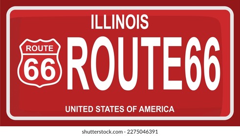 route 66 illinois united states of america