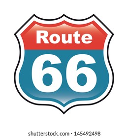 route 66 label over white background vector illustration 