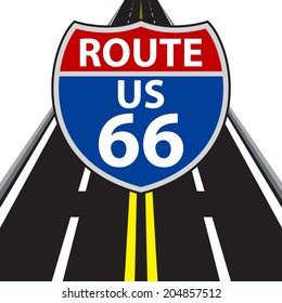 Route 66 Road Sign