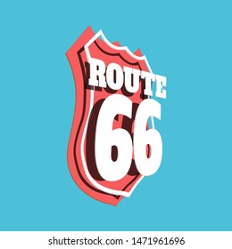 route 66 road sign vector illustration 